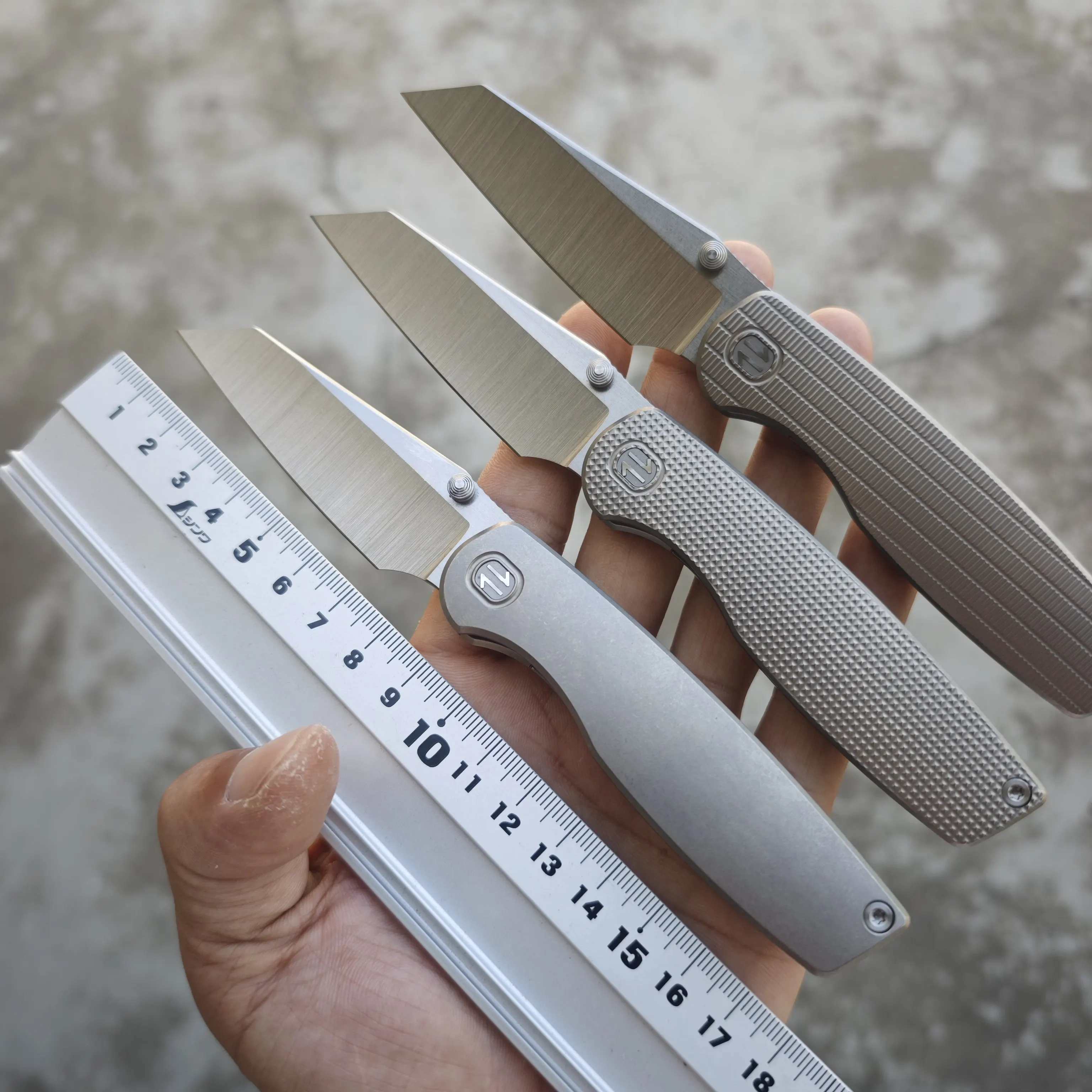 WinterPudding PuddyGo Mini Cortex Folding Knife – Precision CNC-Machined Titanium Scales, VG10 Stainless Steel Blade