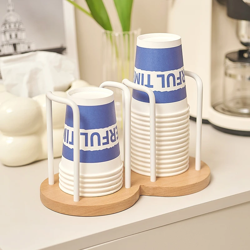 Kitchen Paper Cup Holder Disposables Cups Picker Multifunctional Desktop Cup Storage Rack Household Coffee Cup Holder for Home