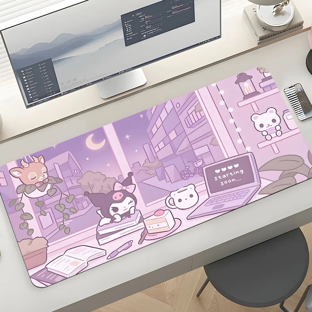 

S-Sanrio K-kuromi cute Mousepad Mousepad New Arrivals Large Gaming Mousepad L XL XXL Gamer Mouse Pad Size For Keyboards Mat