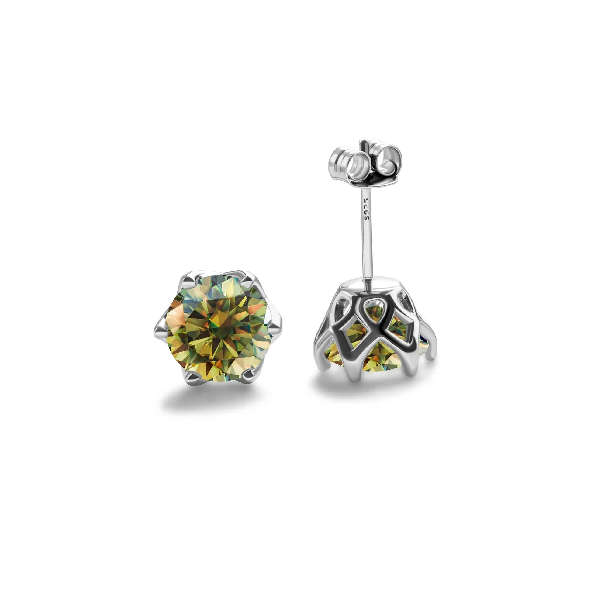 925 Sterling Silber Moissan ite Ohrringe für Frauen mit super funkelnden zertifizierten Labor Moissan ite Diamant weiblichen edlen Schmuck Geschenk – Detail 16