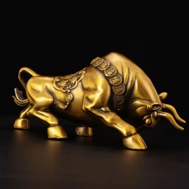 Topnew Decoration Fu Niu Wall Street Jinniu Chinese Zodiac Cow Arrogant Home Living Room Office Decorations Decoration