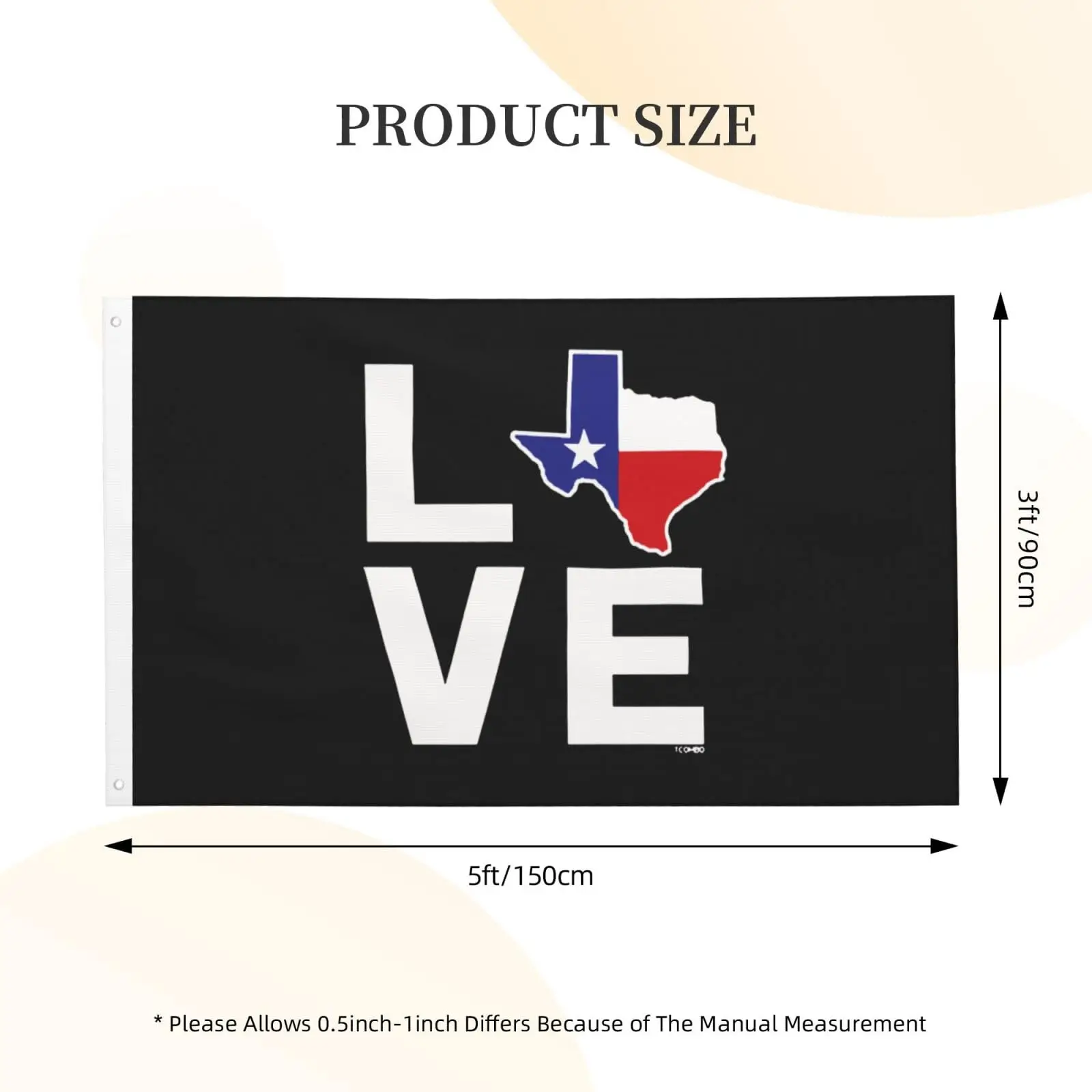 Flagnshow 100% Polyester Texan State Pride Flag