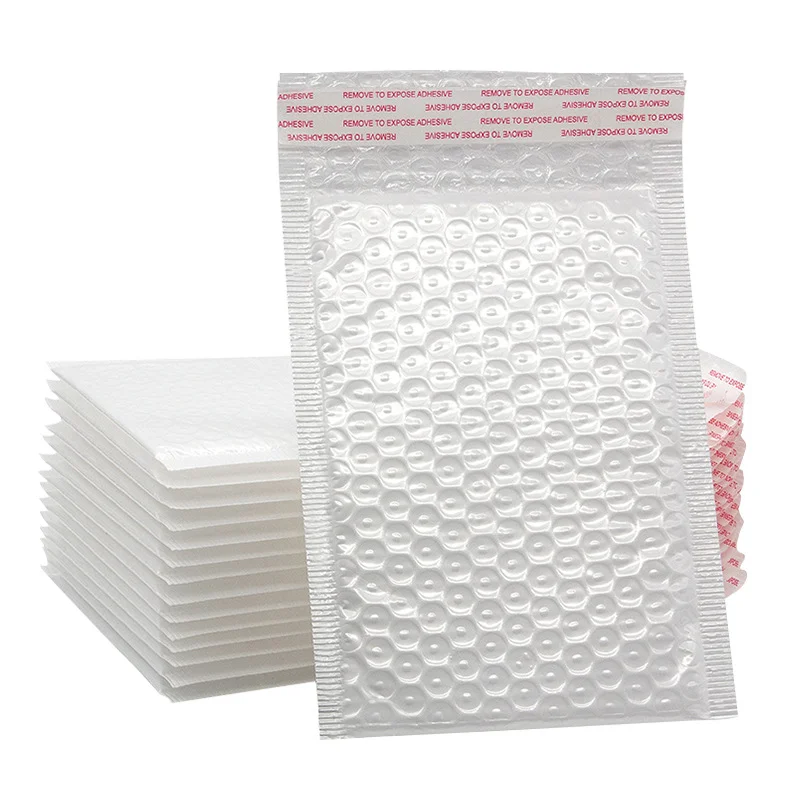 30 pieces 11/15/23cm white bubble thickened waterproof shockproof foam mail transport envelope bag self sealing packaging bag