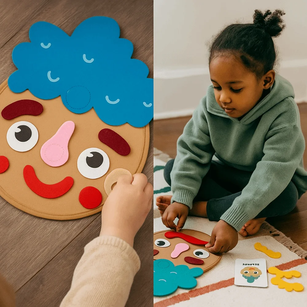 Handcrafted Emotional Learning Montessori Making Faces Social Emotional Learning Sensory Funny Face Expression Recognition