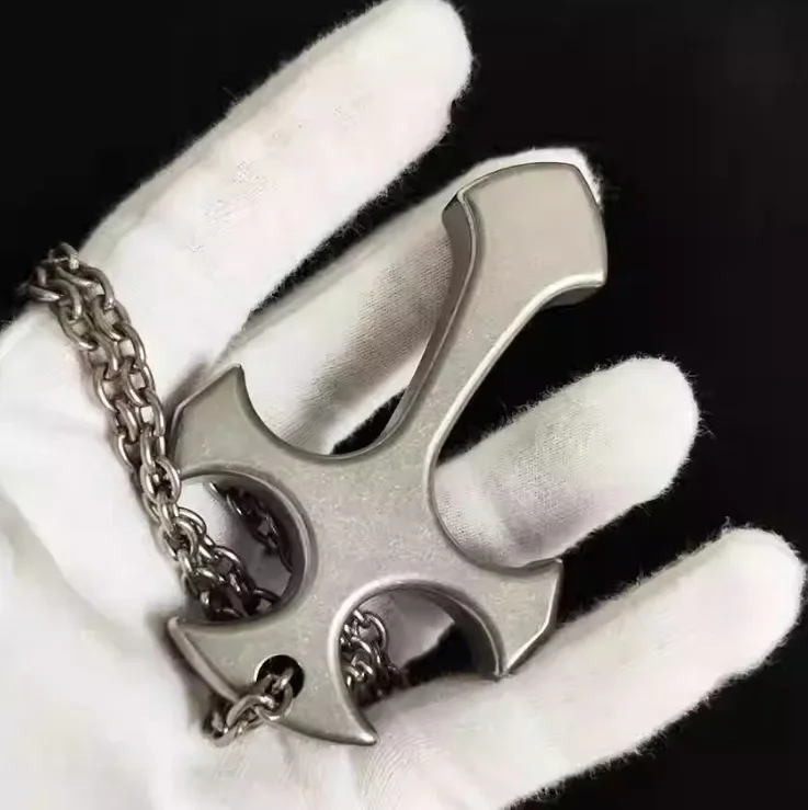 Outdoor EDC Multifunction Stainless Steel Cross Necklace Portable Emergency Window Breaker Tools