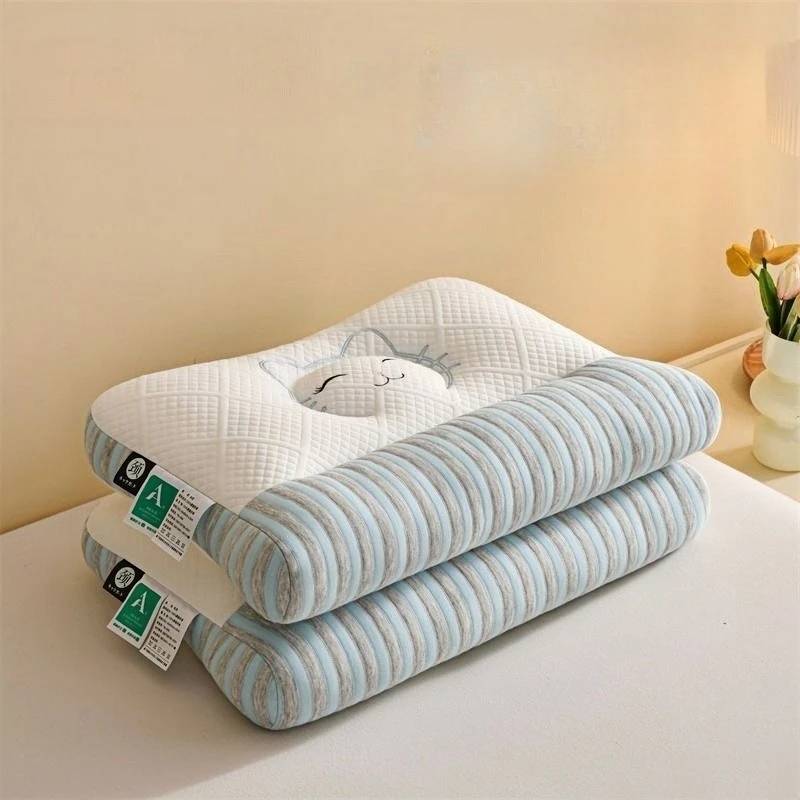 

SPA Neck Guard Pillow Comfortable Breathable High Quality Pillow High Elasticity Knitted Student Couple Adult Sleep Aid Pillow