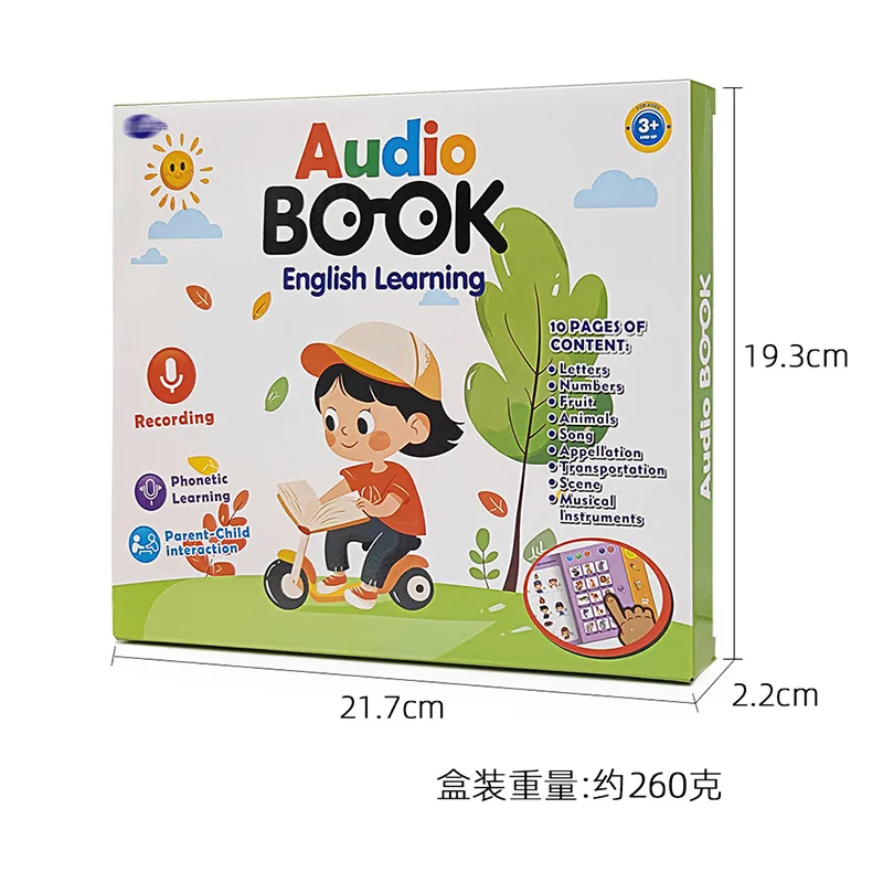 Englisches Punktlesen, Früherziehung für Kinder, Lernspielzeug, Lernmaschine, Audio, englisches E-Book, E-Book