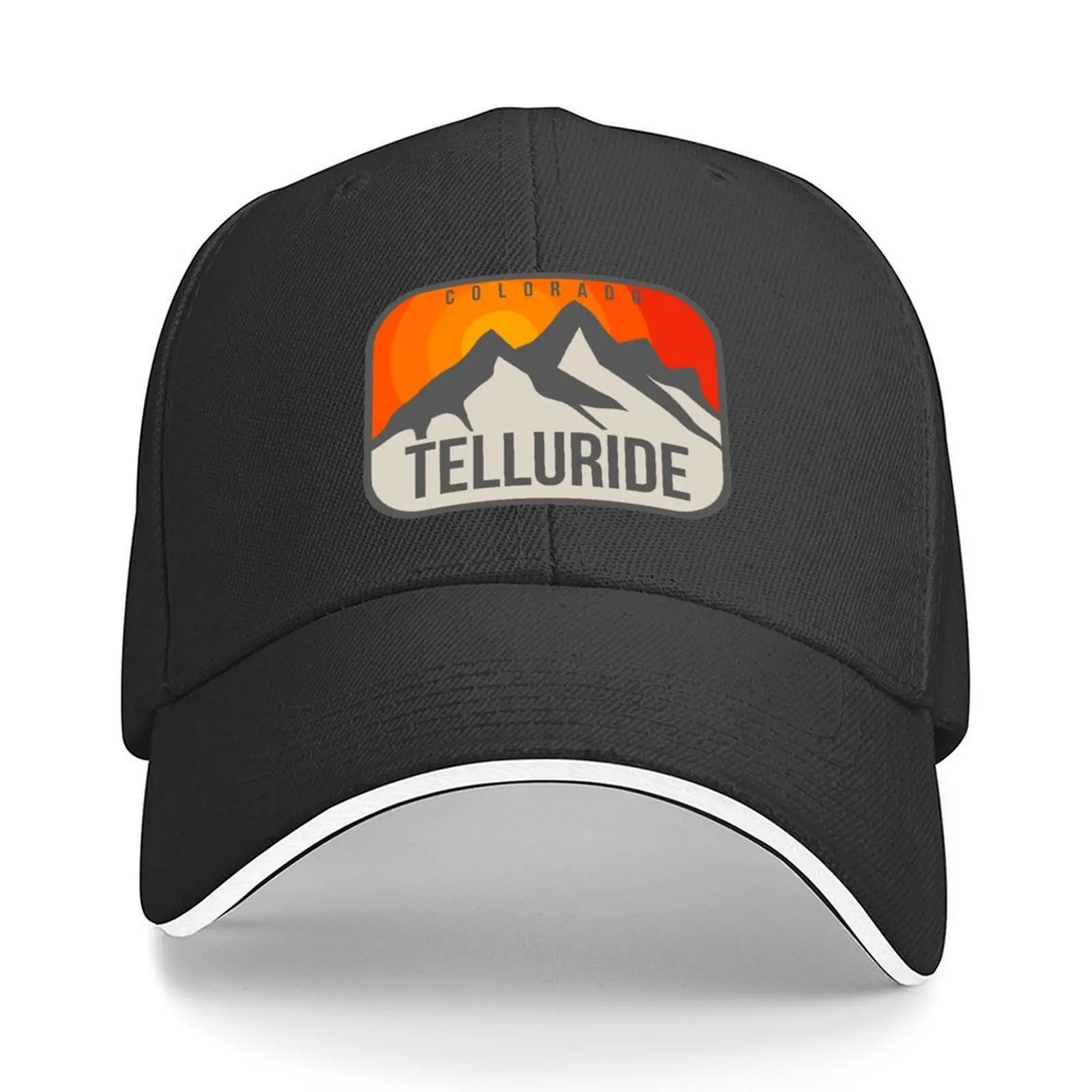 

Telluride Colorado Vintage Retro Hiking, Snowboarding Adventure Skiing Mountain Baseball Cap western Hat Women's Hats Men's