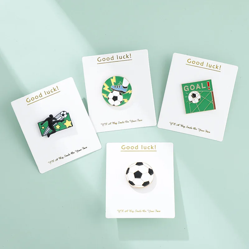 Football Activity Gift Commemoration Jerseys Metal Alloy Brooches Backpacks Hats Clothing Fashionable Decorative Accessories