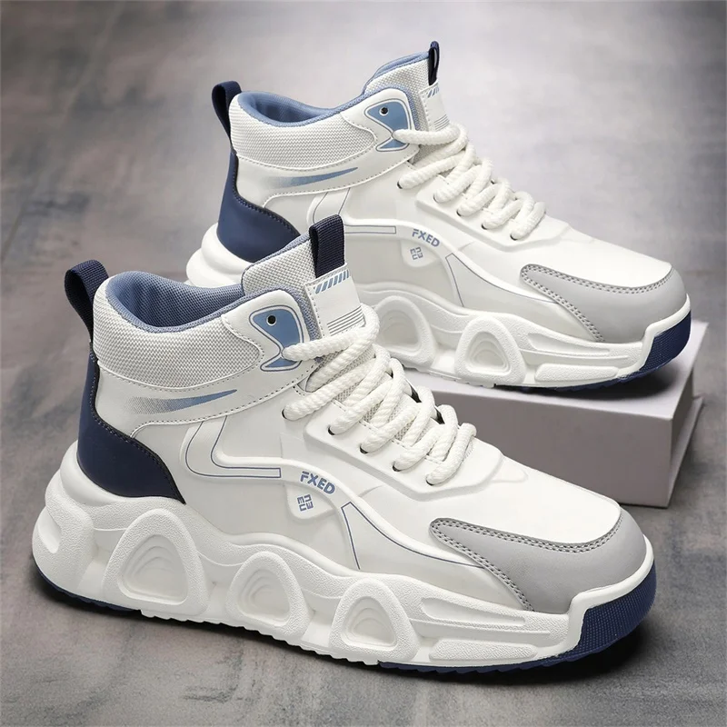 

High-top Casual Sneaker Soft and Comfortable Male Sneakers Wear-resistant Platform Sports All-match Shoes for Men Outdoor Boots