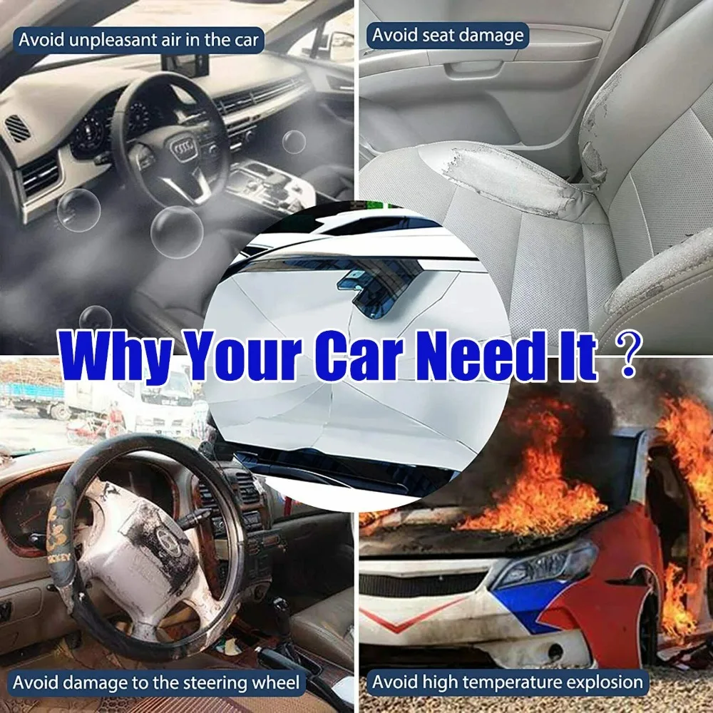Car Sunshade Umbrella For Auto Shading Car Sun Shade Protector Parasol Summer Sun Interior Windshield Protection Curtain