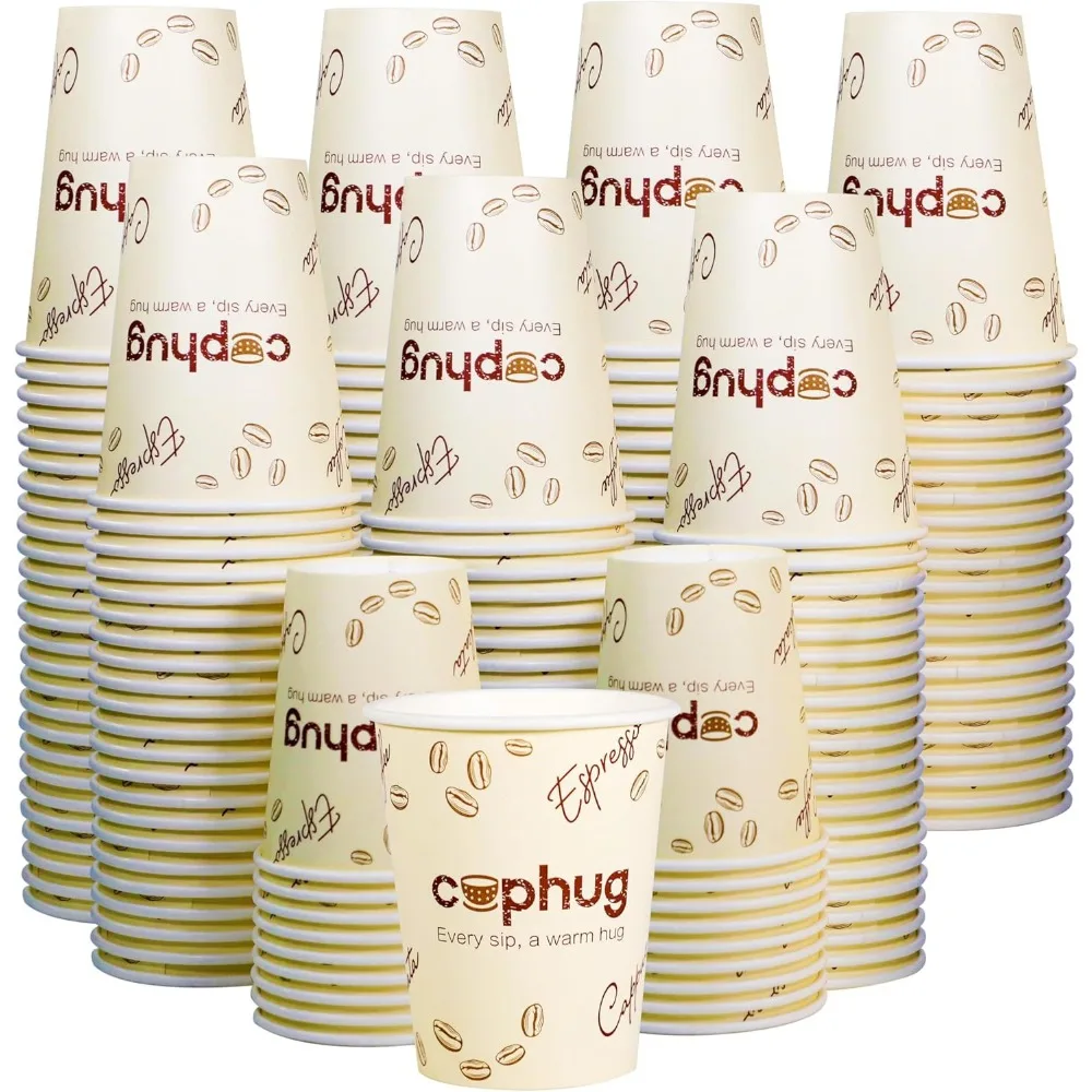 

300 Pack 8 oz Disposable Paper Cups for Hot Cold Drinks Coffee Tea Juice Water Office Party Home Travel