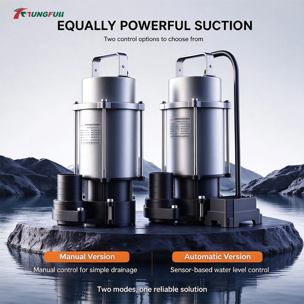 370W Bottom Suction Submersible Pump 6m Cable Automatic Low Suction Water Pump for Factory Workshop Ceiling Drainage