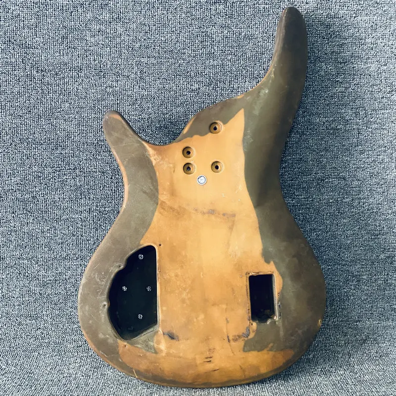 HB475 Active Pickup Electric Bass Unfinished Guitar Body for Decorations Wood Damages CRACKS Special SALES