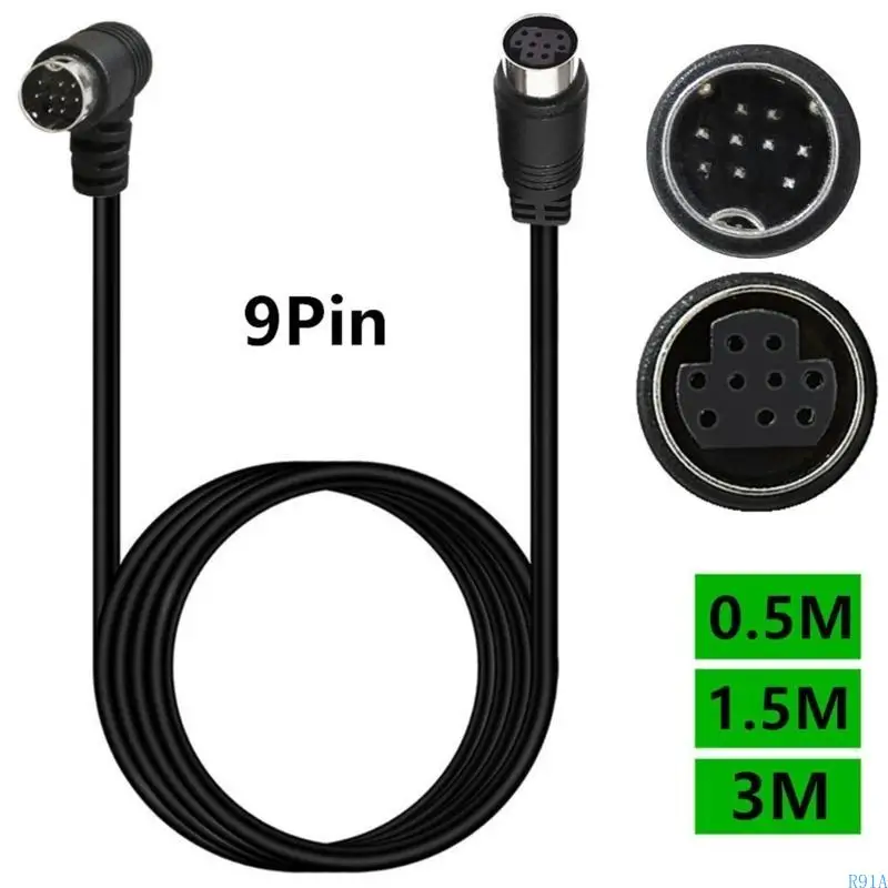 R91A 9PIN S-Video Mini DIN ADAPTER Extension Table Wire 9 игл усиливает сигнал