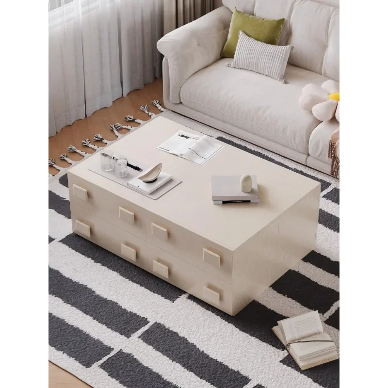 Modular combination coffee table solid wood multi-functional building block cabinet floor storage card door cabinet free
