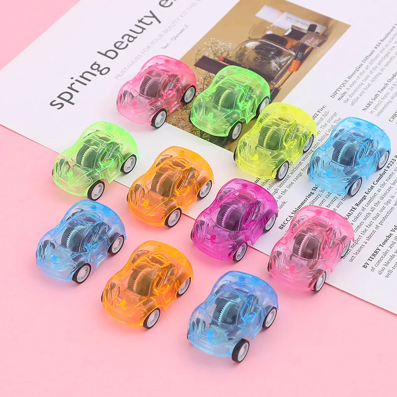 10pcs Mini Pull Back Cars Transparent Racing Vehicles Toys for Kids Birthday Party Favors Prizes Box Fillers Pinata Gifts