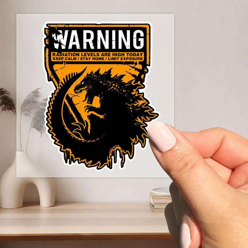 Monster Attack Warning Waterproof stickers for decorating car windows motorcycles and computers.