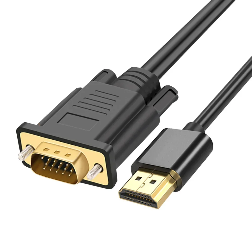 Cable HDMI macho a VGA macho sin controlador, adaptador Digital a analógico para computadora portátil, Plug and Play