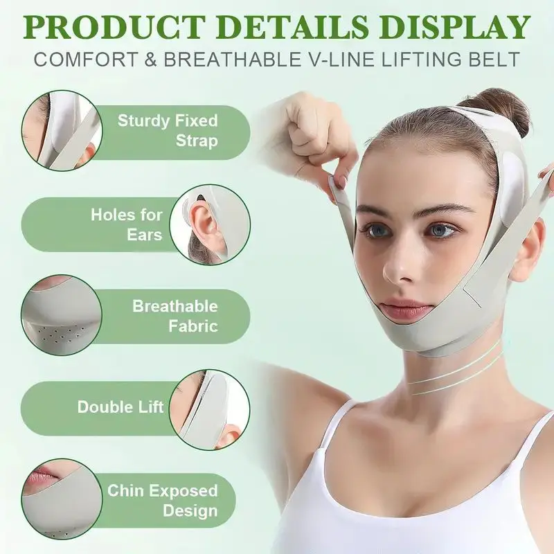 Reusable Face Slimming Bandage V Line Face Shaper Women Chin Cheek Lift Up Belt Facial Massage Strap Face Skin Care Beauty Tools