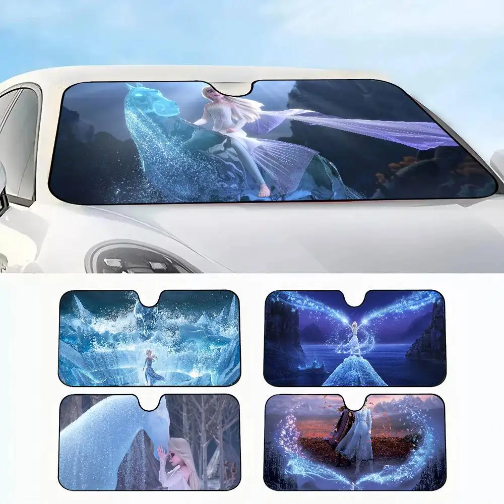

MINISO Disney Frozen Car SunShade Windshield Sun Shade Personalized Picture Block UV Rays Visor Protector