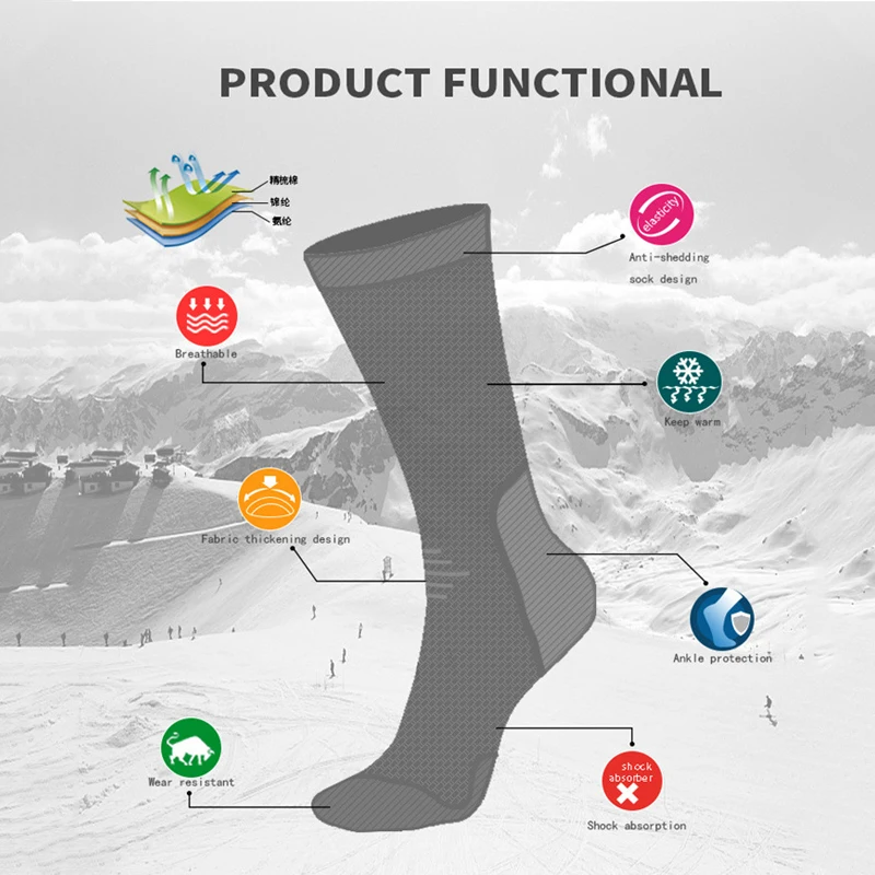 4 Pair Sports Outdoor Mountaineering Running Hiking Socks Sweat-absorbing Crew Soft Factory Basketball Middle Barrel For Men