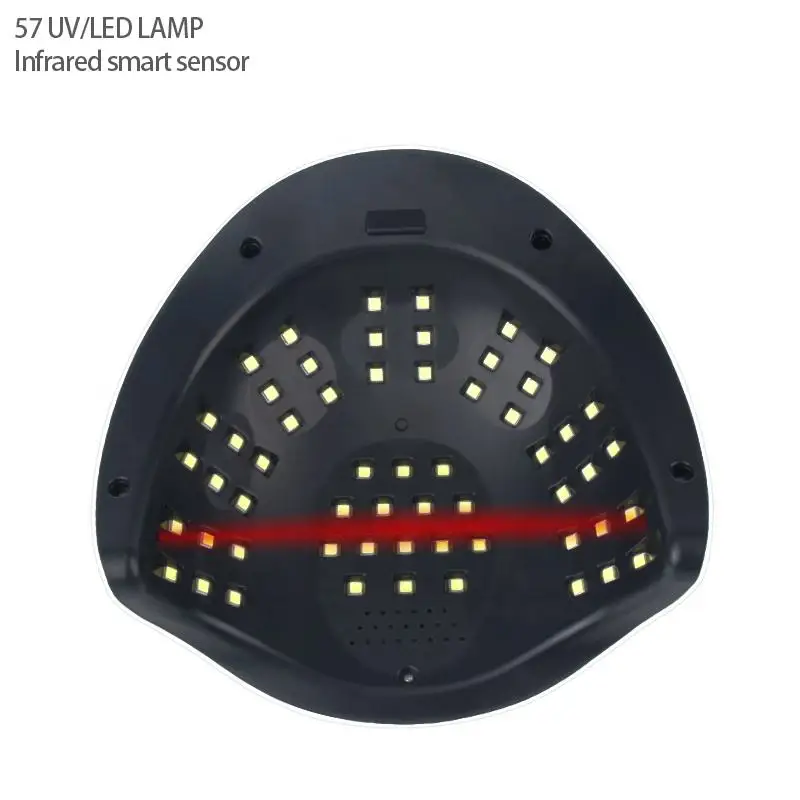 JINPAI SUNT5MAX 57-Lámpara LED de alta potencia para uñas, lámpara para hornear con Sensor inteligente infrarrojo, temporizador de una tecla, secador de uñas blanco, 57 piezas