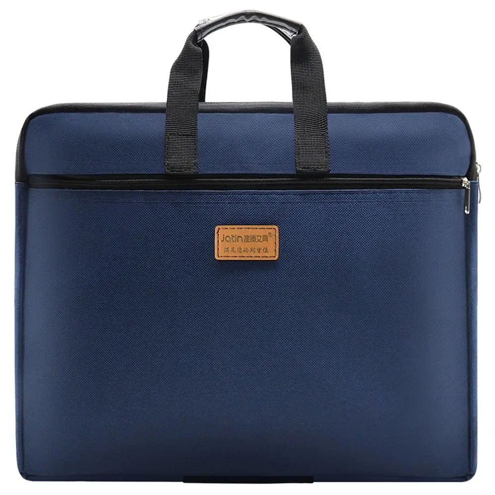 Borsa per documenti portatile A4 in tessuto Oxford Organizzatore di file con cerniera Cartella di file A4 Valigetta da lavoro Borsa per documenti multistrato Studente