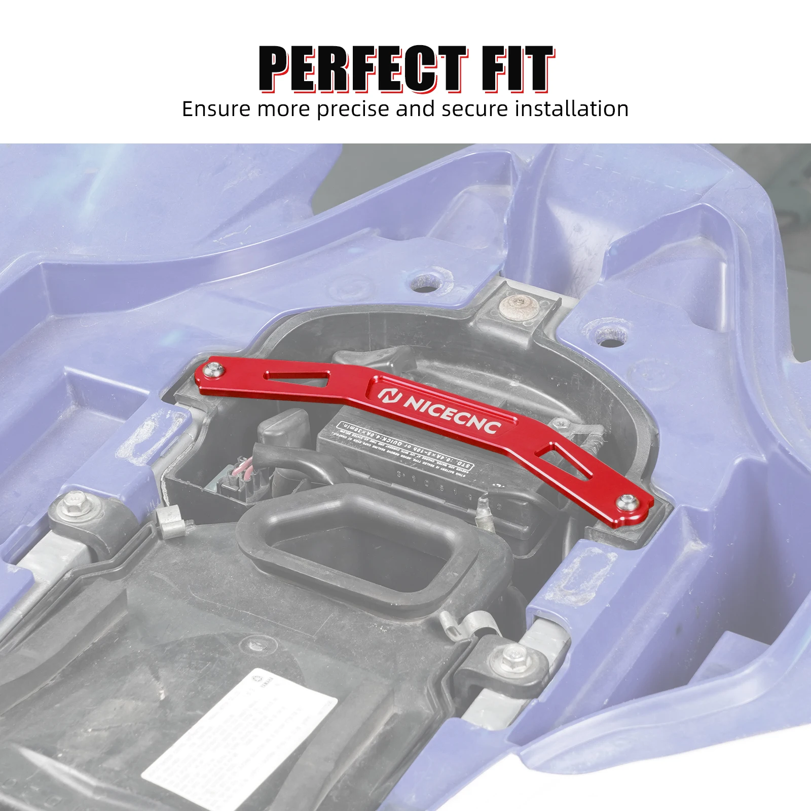NICECNC لياماها YFZ 450R حامل البطارية قوس لياماها YFZ450R 2009-2024 الخام الألومنيوم التصنيع باستخدام الحاسب الآلي ATV الملحقات