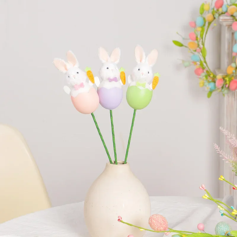 Easter Eggs Tree Decorations Cute Bunny Resurrection Egg Cuttings DIY Flower Bouquet Decorative Accessories DIY Flower Bouquets