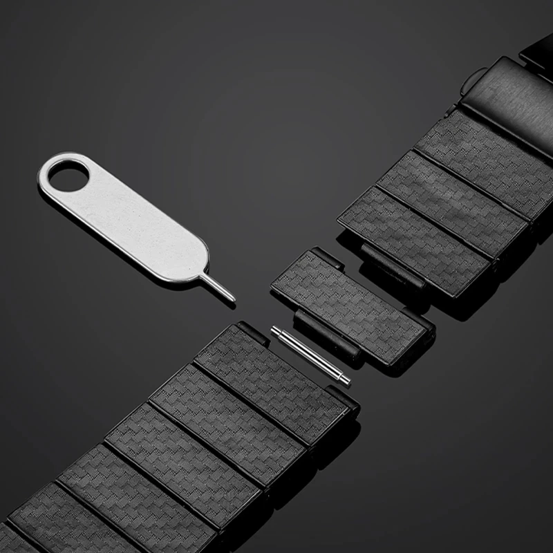 20mm 22mm Strap For Samsung Galaxy Watch 7 6 5 4 40mm 44mm 4/6 Classic 43 42mm 46 47mm Active 2 S3 Carbon Fiber Bracelet Correa