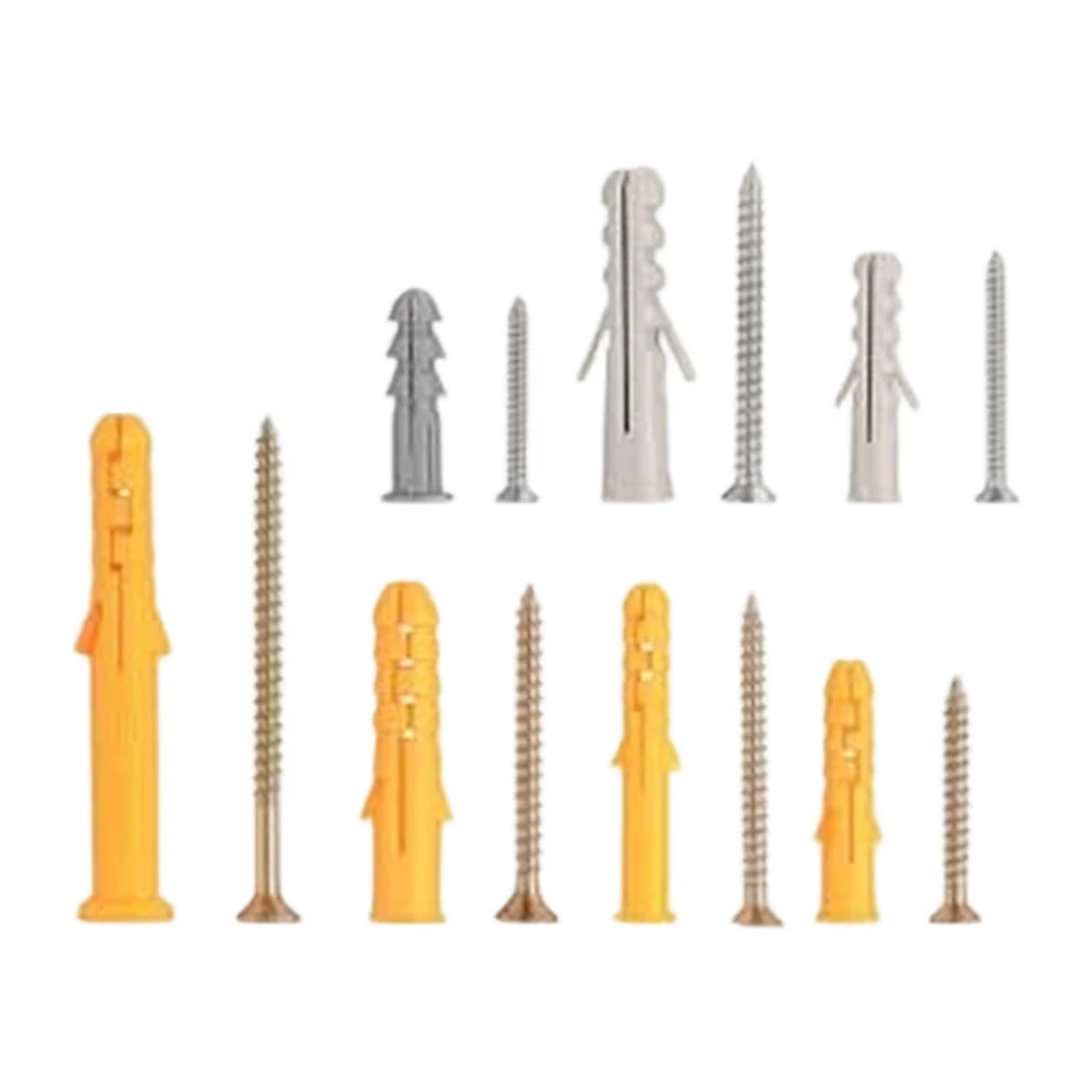 

210 Pcs Mounting Fastener Set with Screws and Wall Sockets for Brick Concrete Surfaces M5 M6 M8 Galvanized Steel