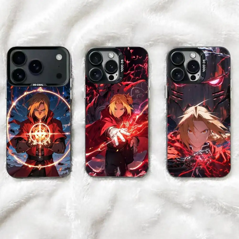 

Edward Elric Phone Case For iPhone 17,16,15,14,13,12,11 Plus,Pro Max,XS,Colorful Silver Phone case Funda Cover