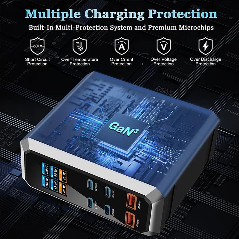 240w-gan-charger-6-in-1-140w-pd31-pps-usb-type-c-digital-display-fast-charging-station-for-iphone-16-15-macbook-laptops-samsung