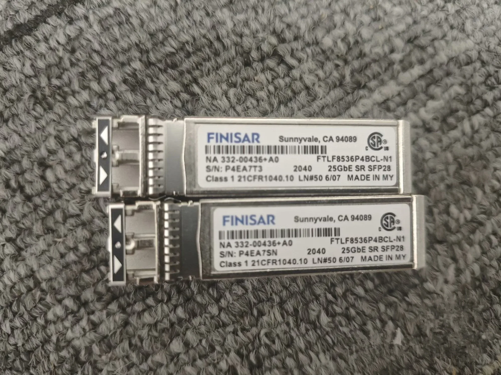 1PCS New Netapp Storage X65404 Transceiver 25G SFP 332-00436+A0 FTLF8536P4BCL-N1 25GBE SR SFP28 Optical Fiber