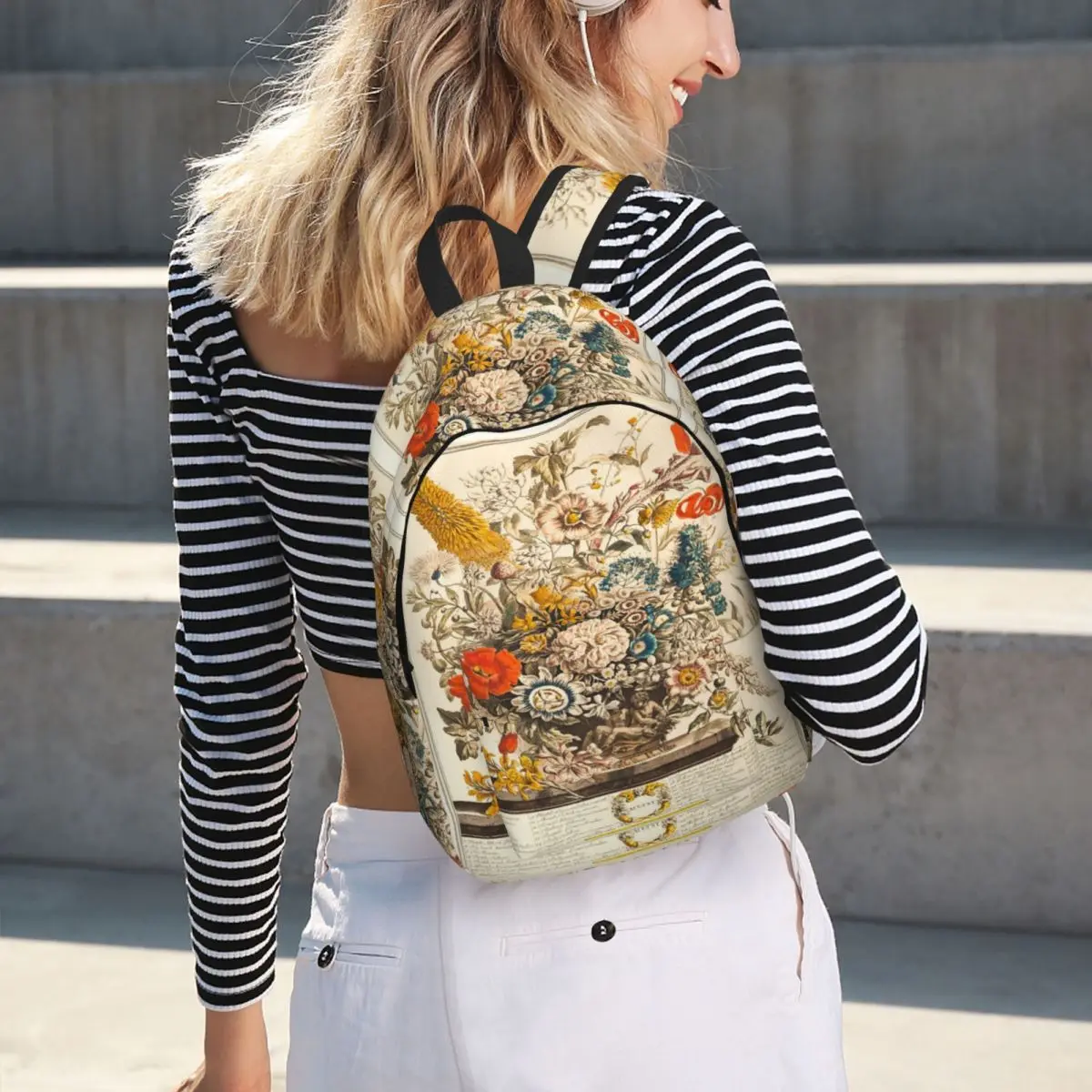 August, From The Twelve Months Of Flowers Backpack Hot Sale Daypack Children BookBag School Bag Shoulder Bags for Men Women