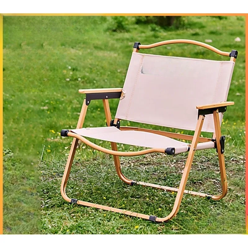 

Kemt Gear Camping Chair Lounge Armrest Steel Frame Backrest Beach Outdoor Portable Chair for Travel and Leisure Outdoor Chair