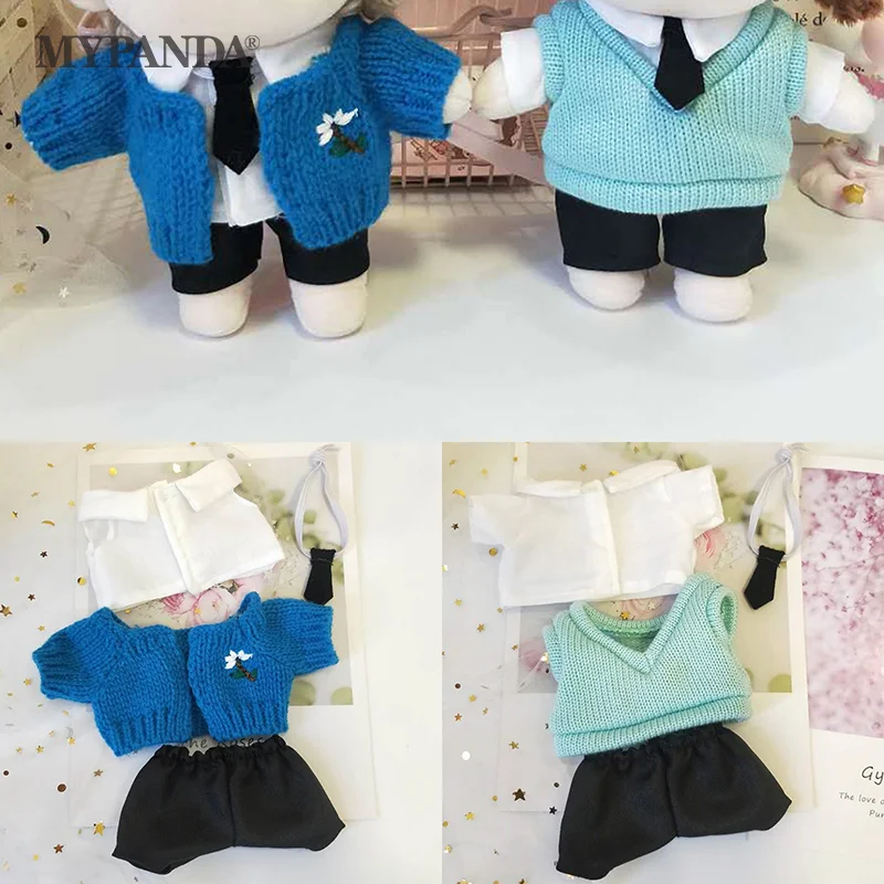 20cm Plush Doll Suit Sweater Shoe Body-Shape Doll Accessories Birthday Present Replaceable Clothes Toy Gift Movie Star Idol Doll