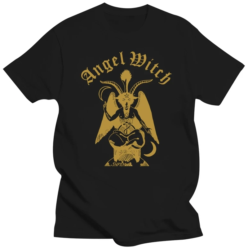 Dirty T Shirtsshort Angel Witch 1978R Demo T-Shirt Black Sizes S To 3Xl Crew Neck Summer Tee Shirt For Men HSIDFNII