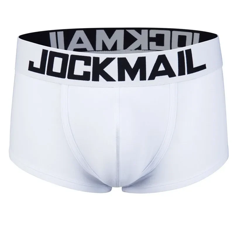 JOCKMAIL Shorts Men Underwear Soft Boxers Cotton Boxer Men Solid Boxer Shorts Plus Size Sexy Mens Underwear Gay Penis Pouch