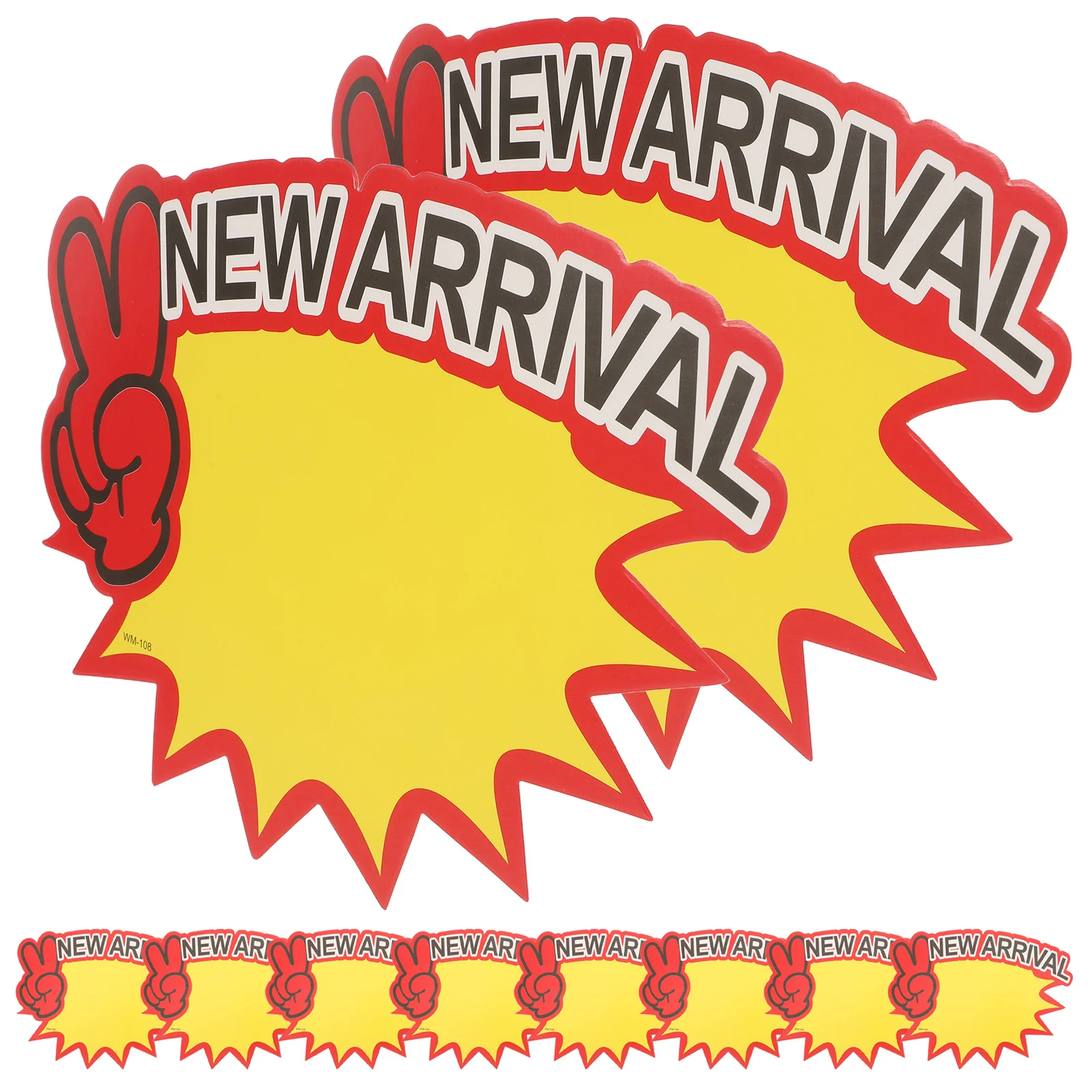 

100Pcs Retail Store Price Tags Supermarket Blank Labels Sturdy Material Bright Yellow Design Easy to Use Versatile Cards Sale