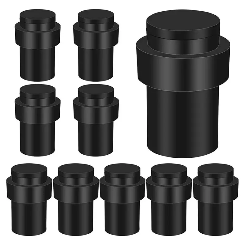 a20f-10pcs-butee-de-porte-cylindrique-a-fixation-au-sol-pare-chocs-en-caoutchouc-noir-pour-cadre-de-porte-protection-murale-et-bas-de-porte