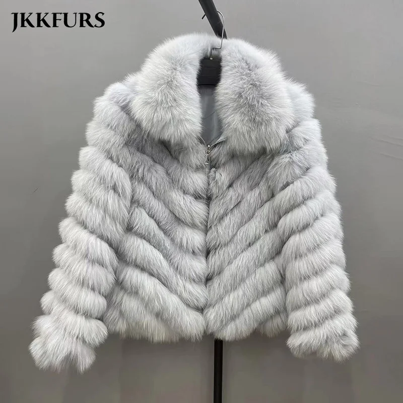 Casaco De Pele Winter Thick Warm Fur Jacket for Women Real Cardigan Fluffy Reversible Jacket Long-Sleeve Bubble Jackets S4829