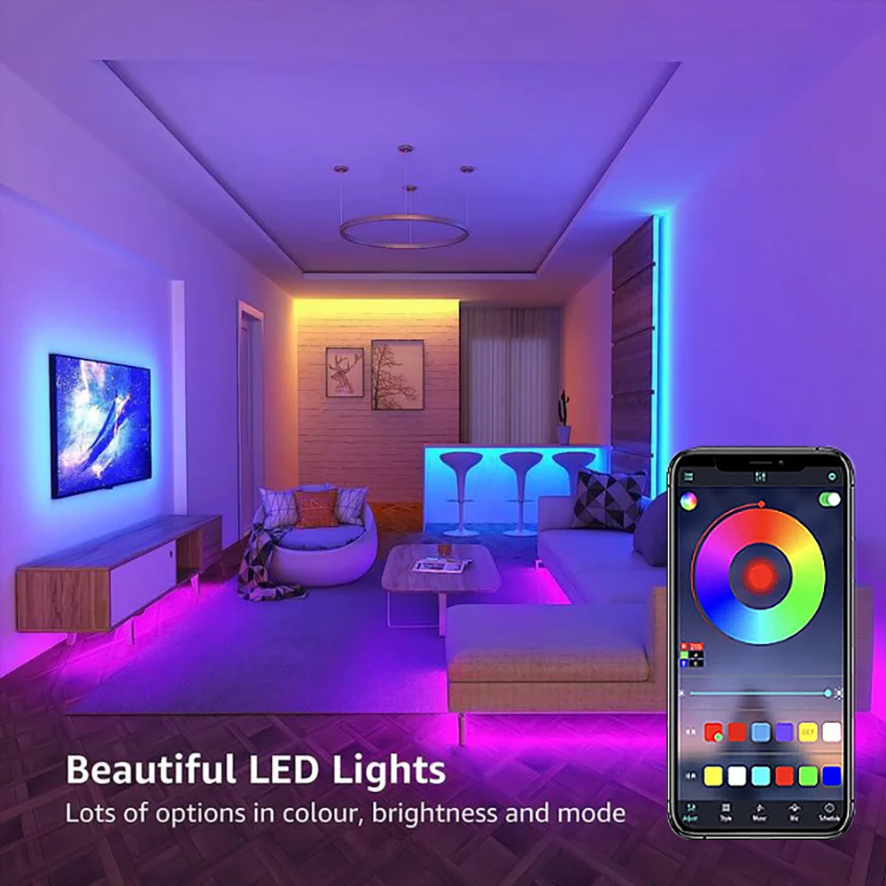 Tira de luces LED WiFi Tuya Smart Life lámpara de luz Flexible USB pantalla de escritorio TV retroiluminación cinta de diodo compatible con Alexa Google