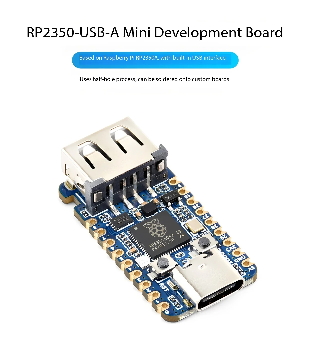 Raspberry Pi Pico 2 RP2350A USB RISC-V Dual Core Dev Board