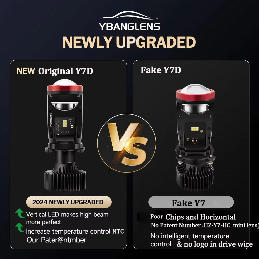 Y7D LED H4 Bi Canbus عدسة صغيرة 6000K عالية منخفضة شعاع السوبر مشرق CSP رقائق السيارات مصابيح السيارات HD العارض عدسة LHD 12 فولت 24 فولت