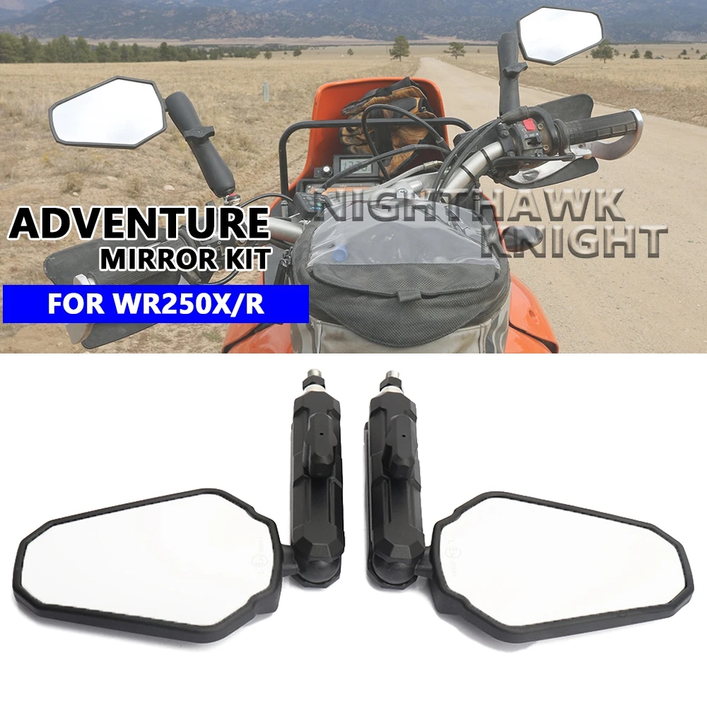 A Pair For YAMAHA WR250X WR 250 R YZ65 Motorcycle West Wind Rearview Mirror ADVENTURE MIRROR KIT Foldable Mirrors Ball Stud with