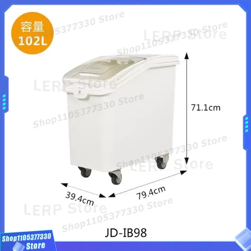 102L Commercial Powdered Sugar Ingredient Box With Lid Large Capacity Storage Container For Bakery Kitchen Restaurant Use