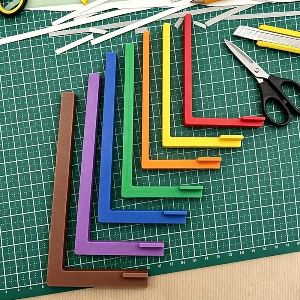 Papier-Bastel-Ausrichtungsschablonen-Set mit Etui für Karton-Kunsthandwerk, 3D-Druck, Präzisions-Schichtung, Mattierung, Abstandshalter-Werkzeuge – Detail 8