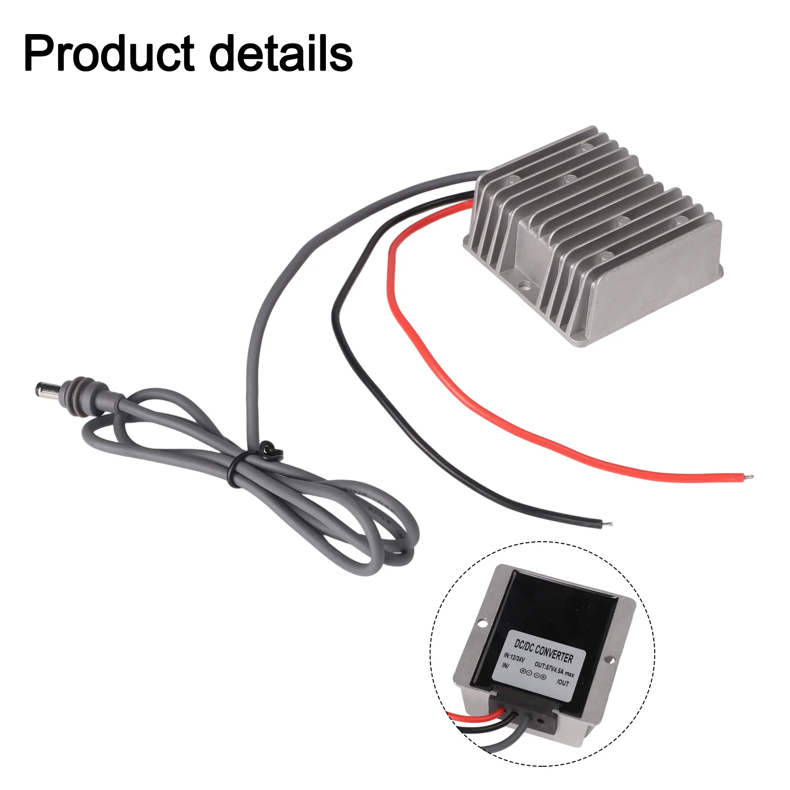 57V Adapter DC Power Converter 73.2*74.2*30.5mm Power Converter Aluminum Shell Backup Power for source Overcurrent Protection
